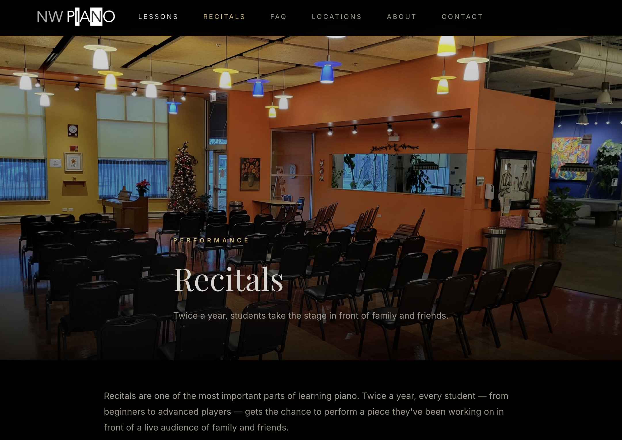 NW Piano new custom website