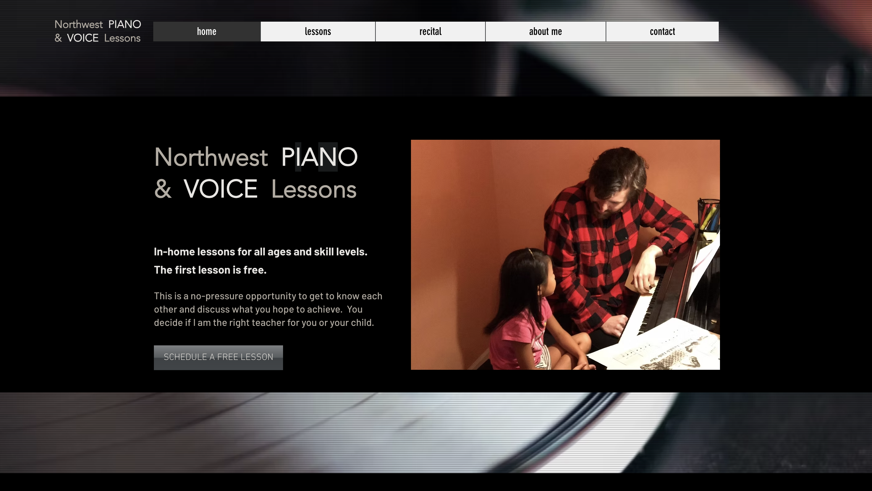 NW Piano old Wix website
